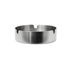 Round stainless steel ashtray 100mm diameter with heavy-duty stackable design for hospitality and outdoor use.
