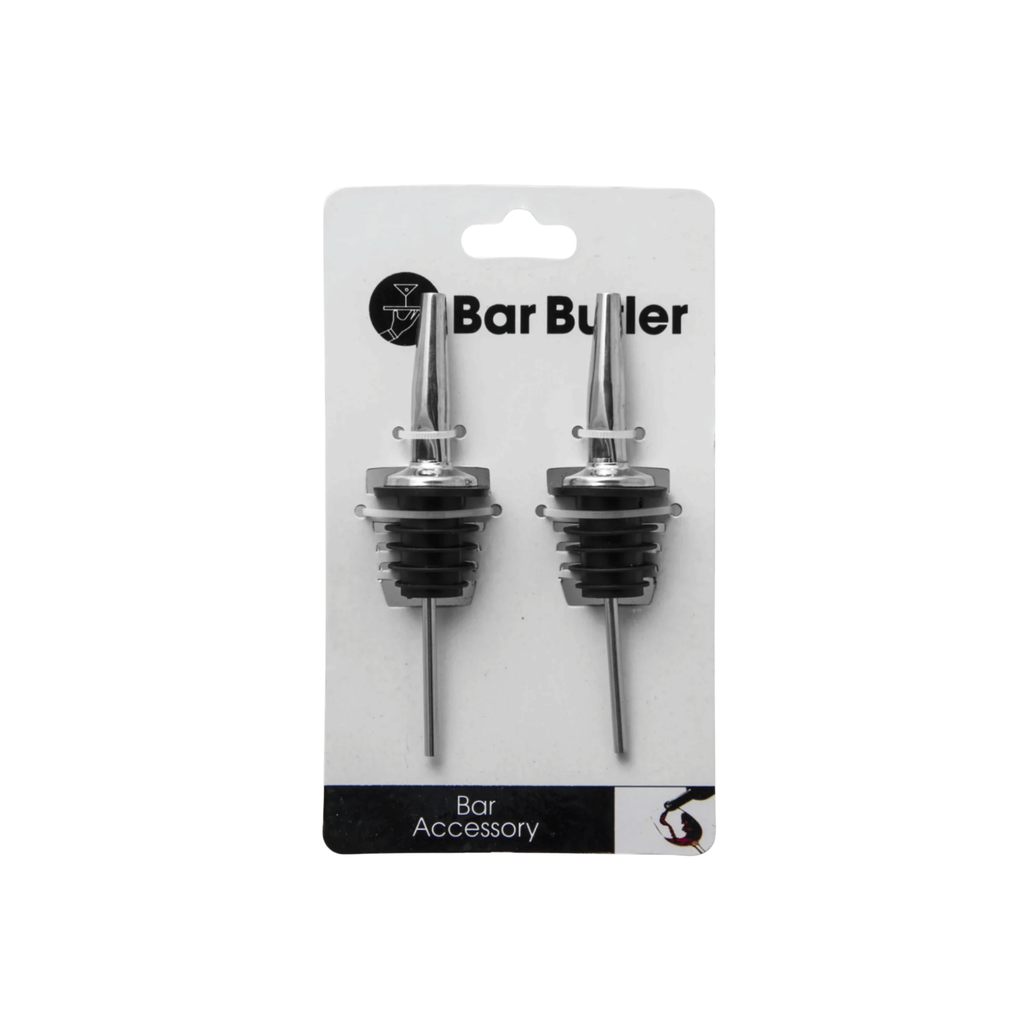 Bar Butler Free Flow Pourer – Stainless Steel – 2 Pack