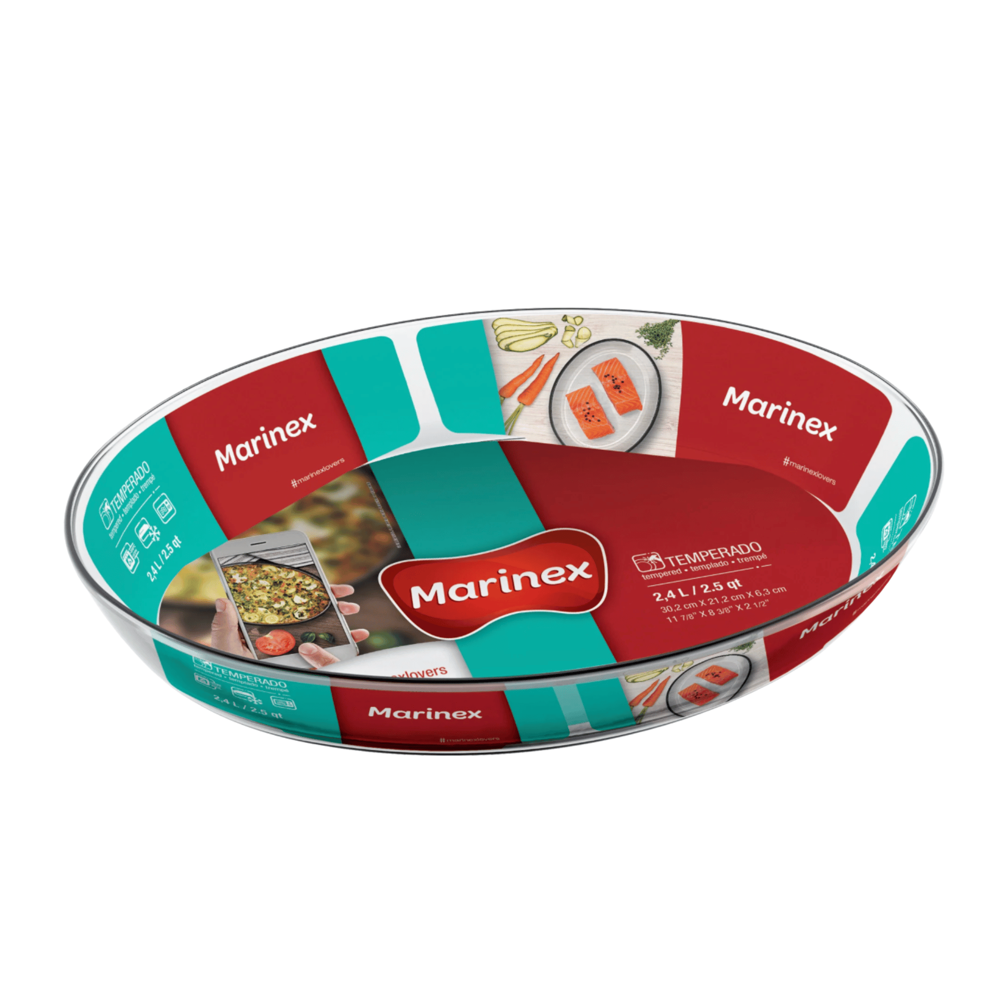 Marinex Oval Roaster/Baking Dish, 2.4Lt - (302X212X63Mm)