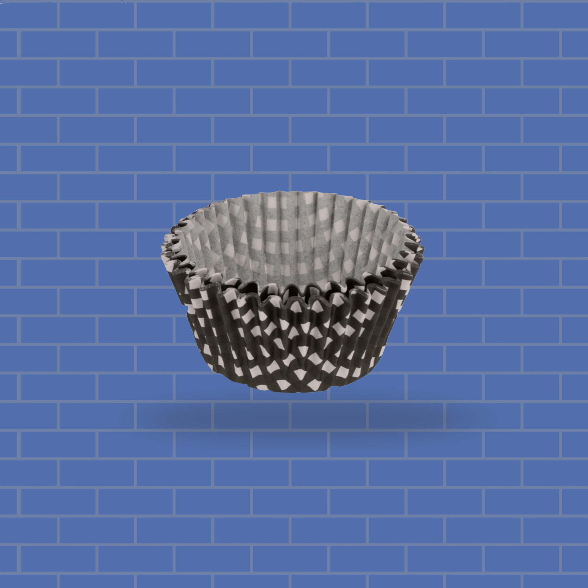 Regent Cake Cups – Black & White Check – 50 Pack – 50 x 32.5mm