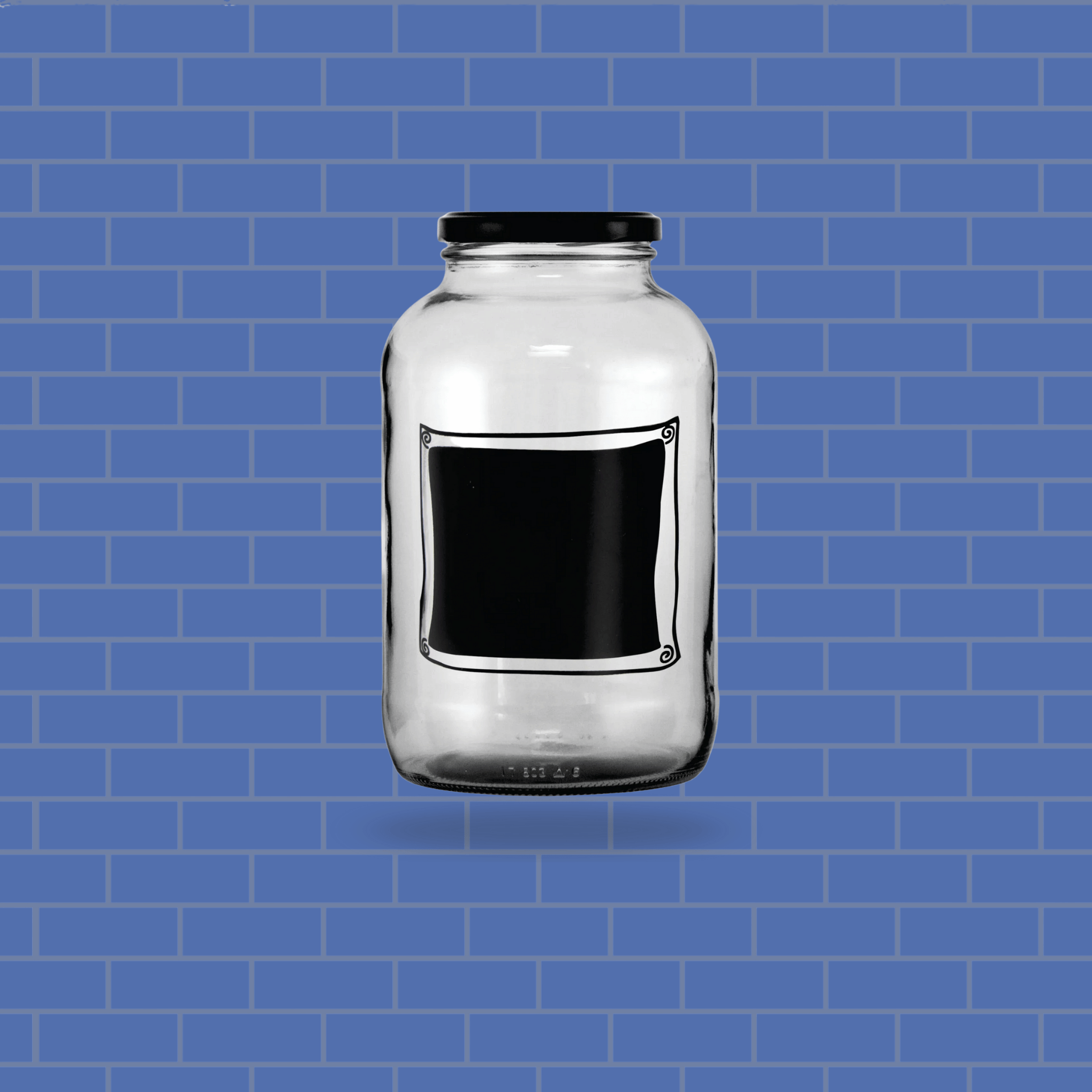 Regent Chalkboard Notes Storage Jars – Glass – 2 Litre – 2 Pack