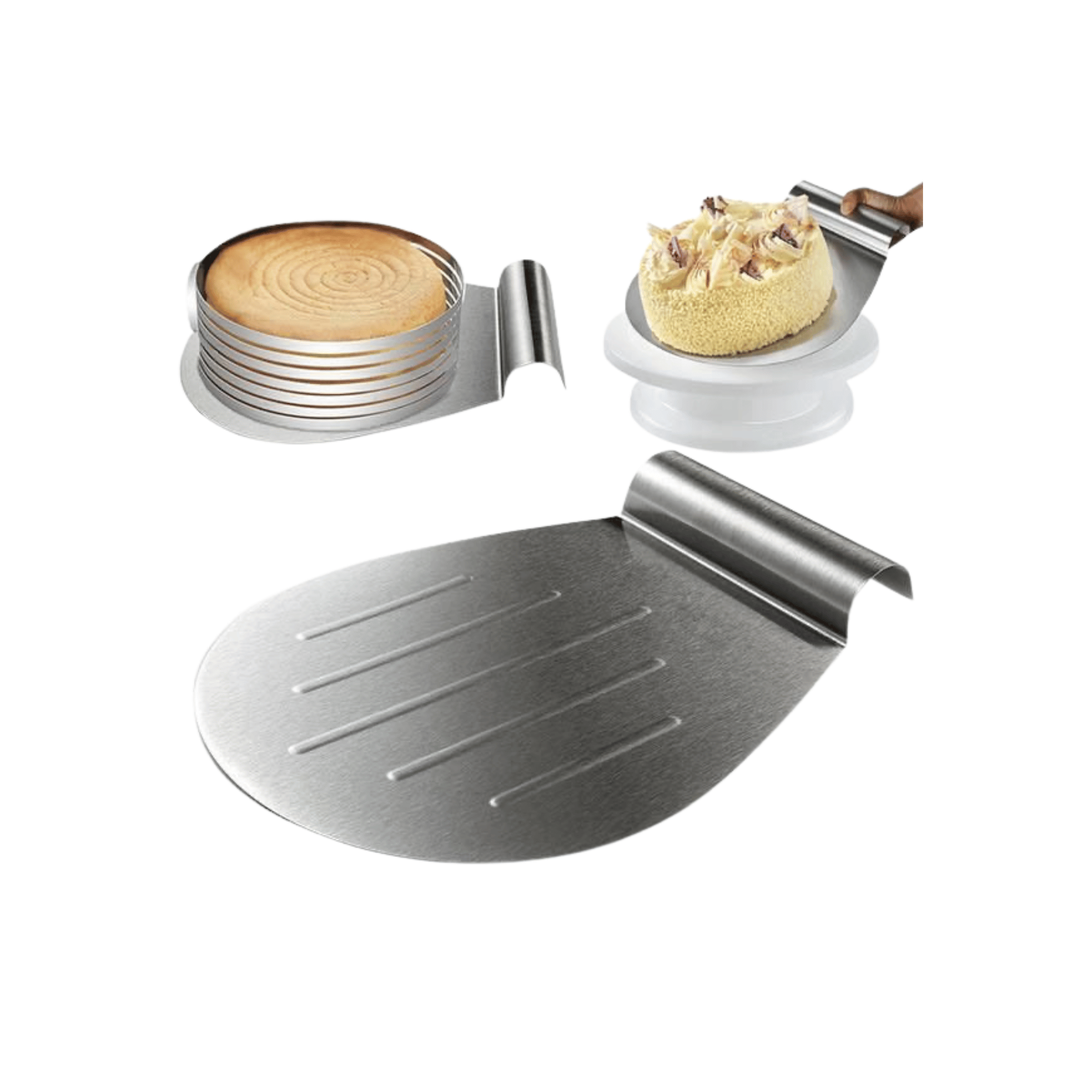 Regent Bakeware Round Cake Lifter Stainless Steel - 260Mm:Dx340Mm
