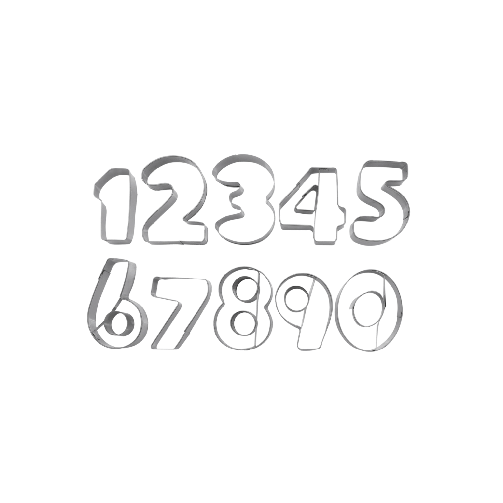 Regent Bakeware Cookie Cutter Numbers St Steel Numbers 10 Piece Set