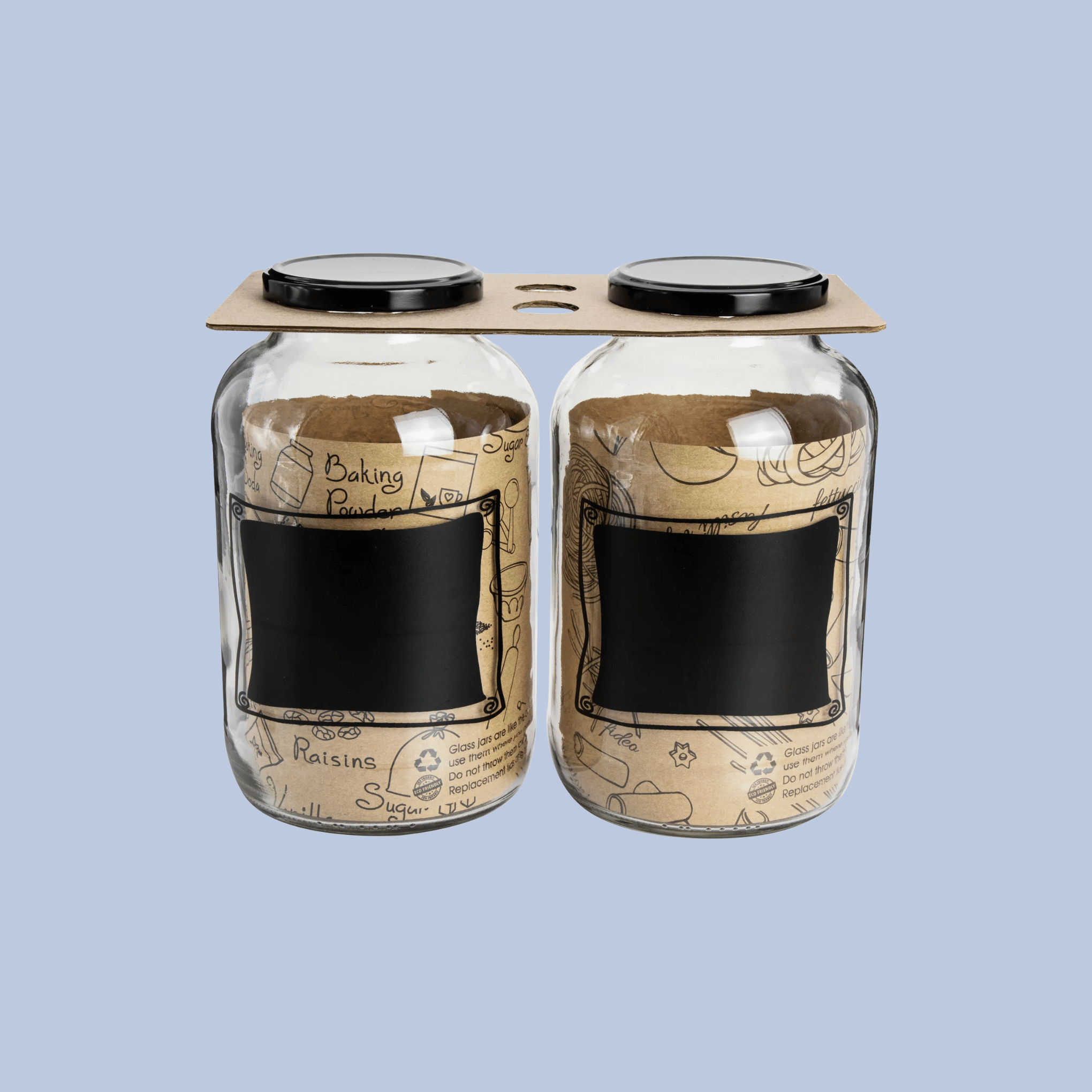 Regent Chalkboard Notes Storage Jars – Glass – 2 Litre – 2 Pack