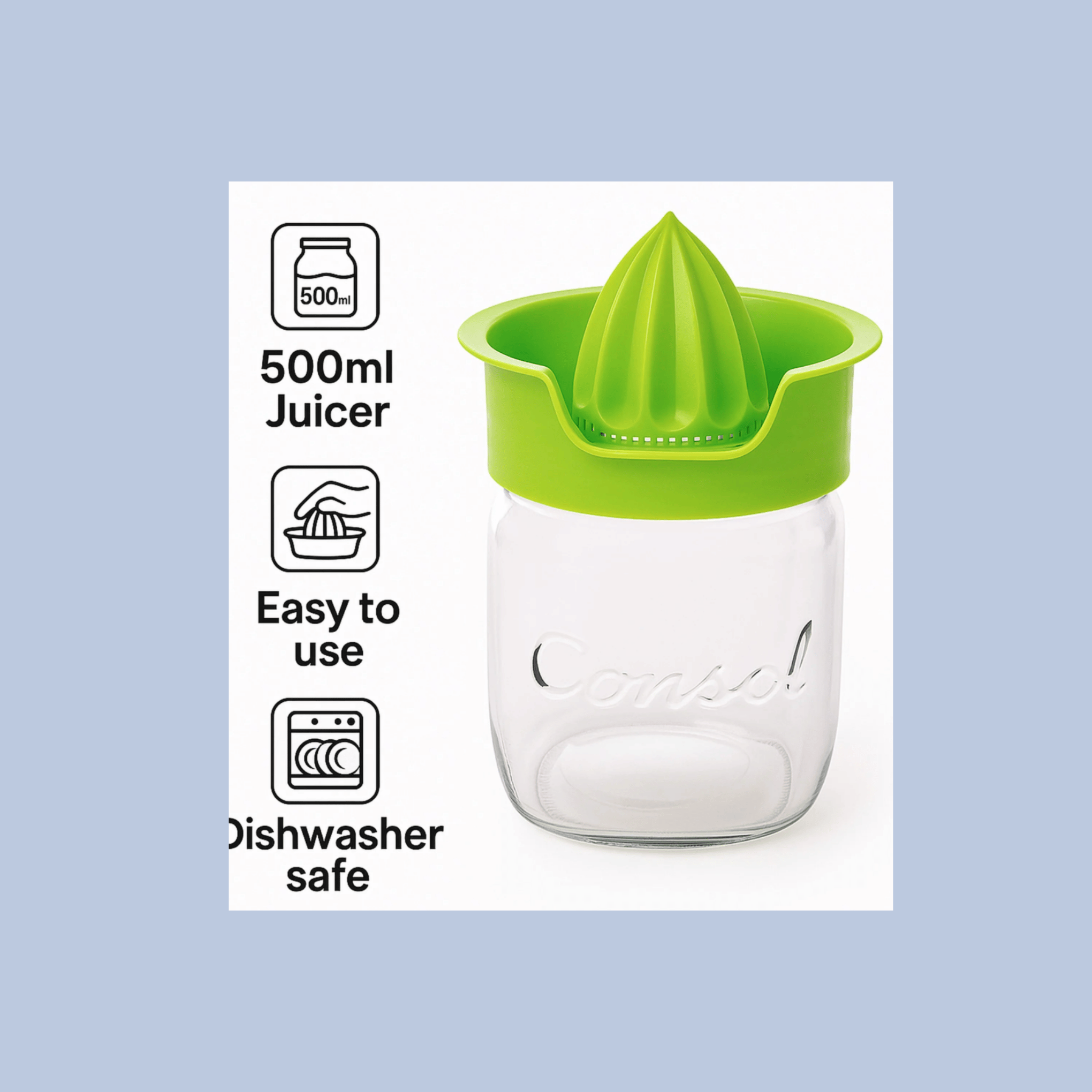 Consol Juicer – Green – Glass – 500ml