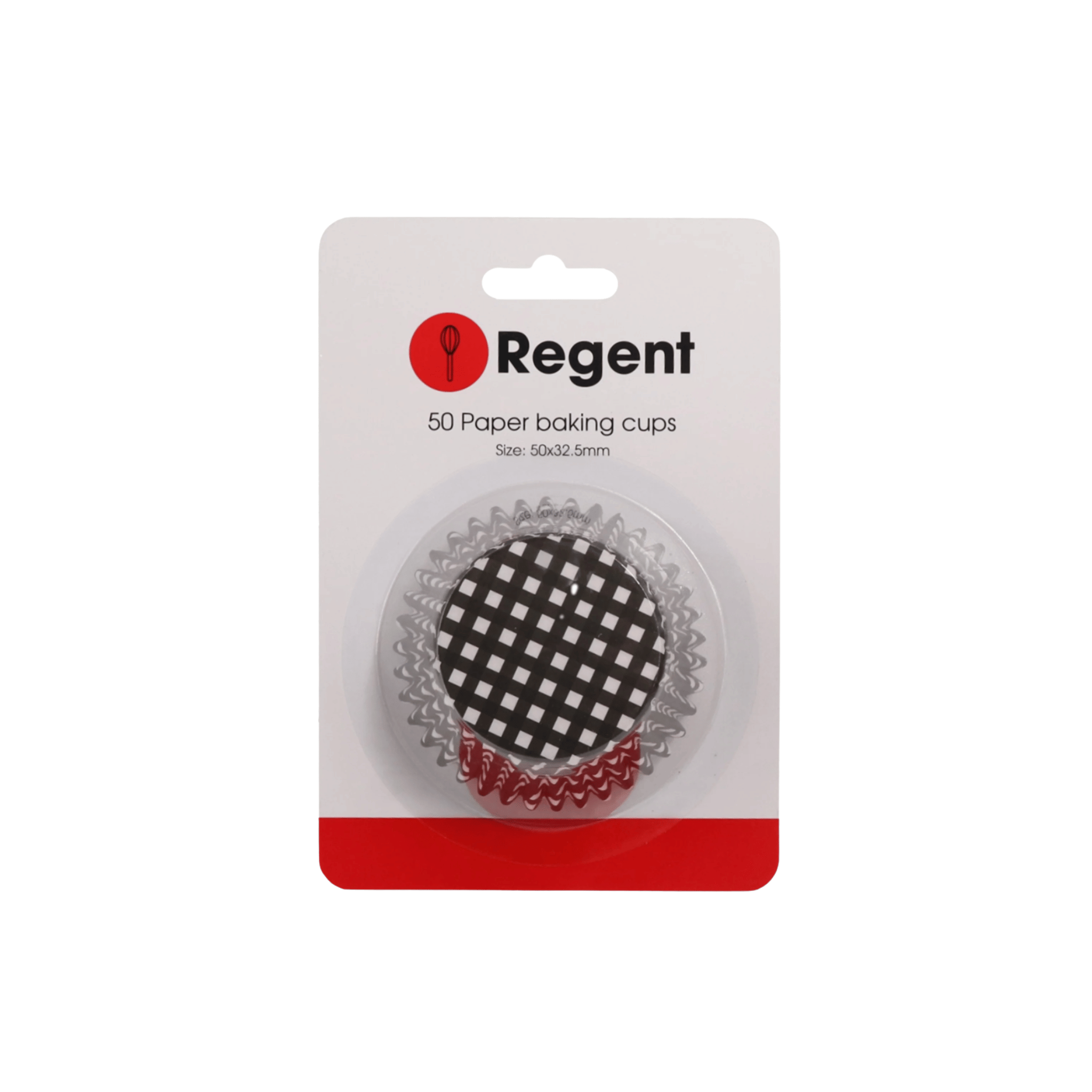 Regent Cake Cups Black And White Check - 50 Pcs, (50X32.5Mm)