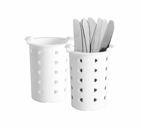CUTLERY HOLDERS – FLATWARE CYLINDER – WHITE