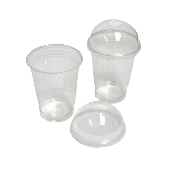 Plastic 500x Cups & 500x Lids - 230ml