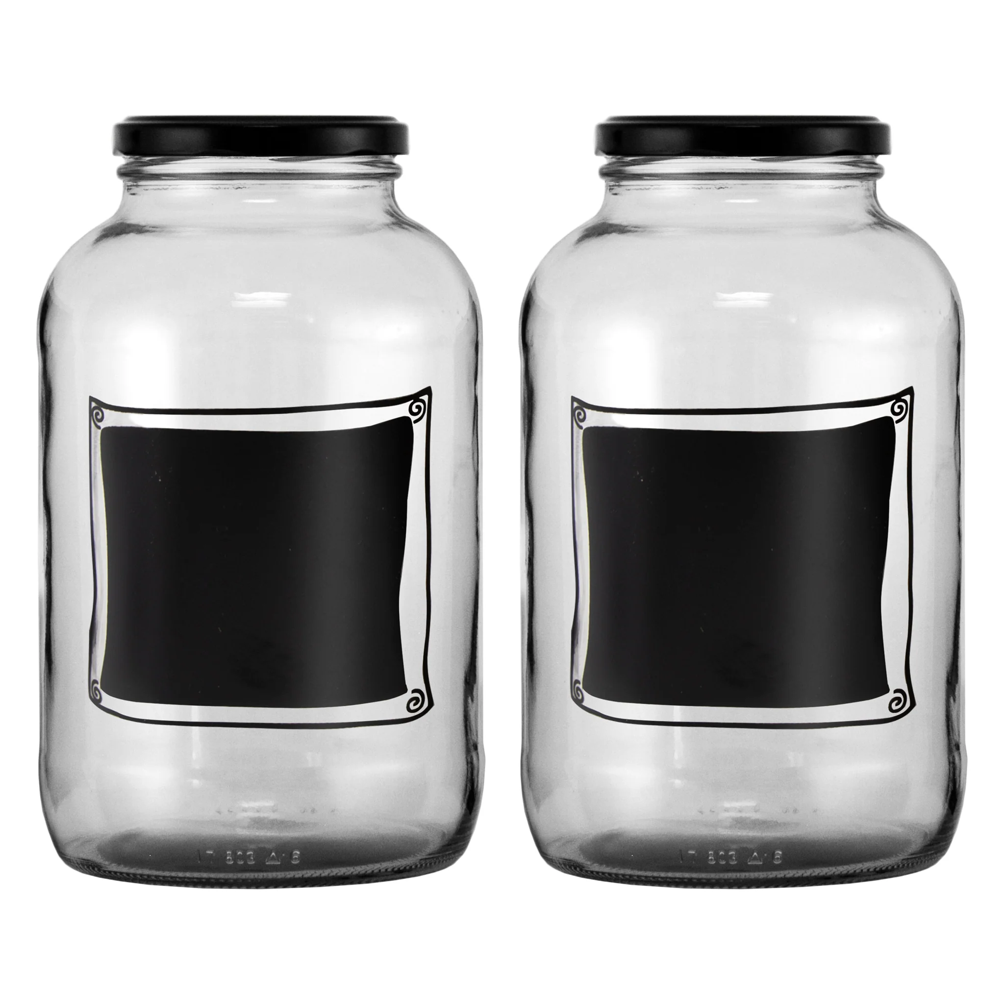 Regent Chalkboard Notes Jars 2 Pack, 2Lt (218X128Mm Dia)