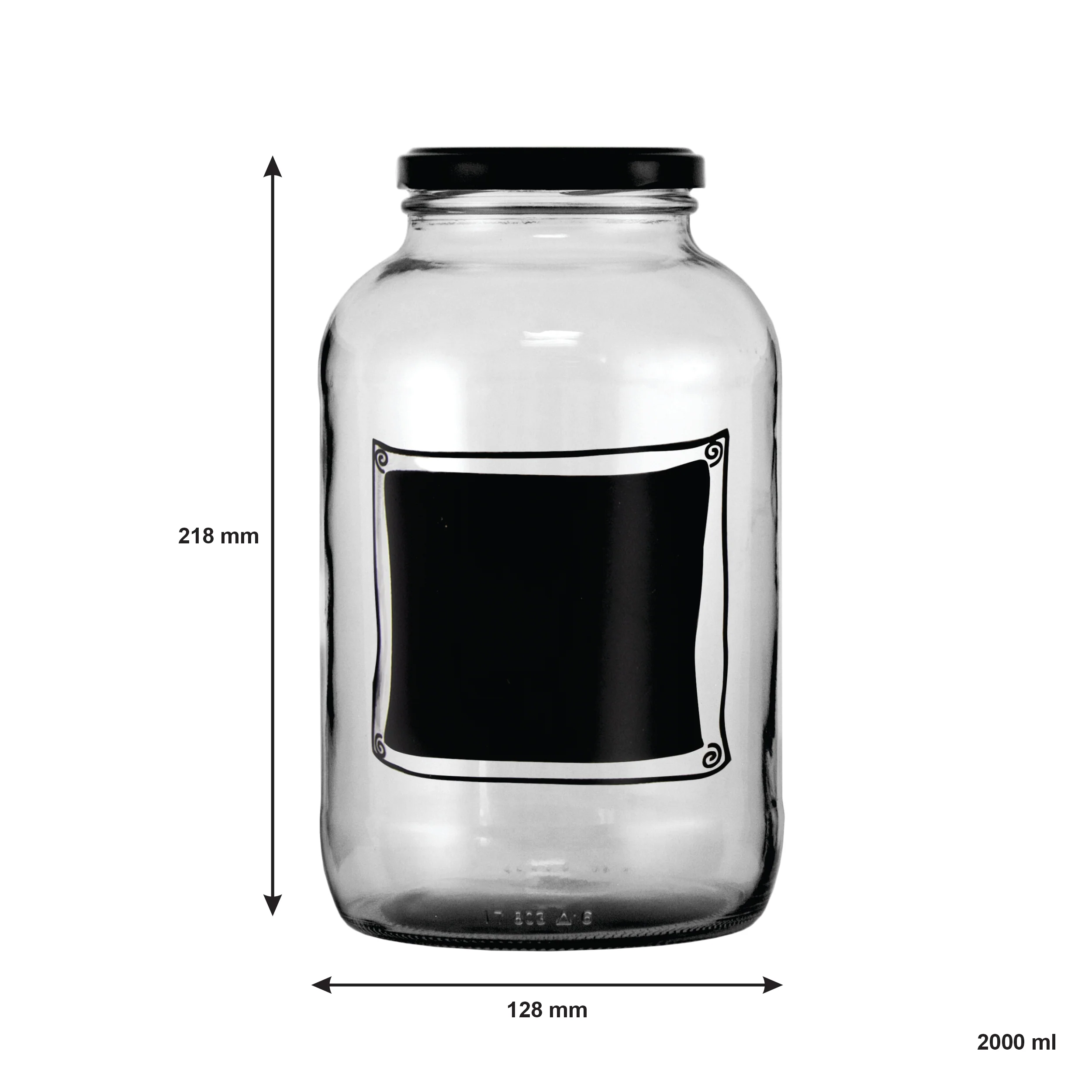 Regent Chalkboard Notes Jars 2 Pack, 2Lt (218X128Mm Dia)