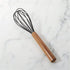REGENT KITCHEN WHISK BLACK SILICONE AND BEECHWOOD, (260X60MM)